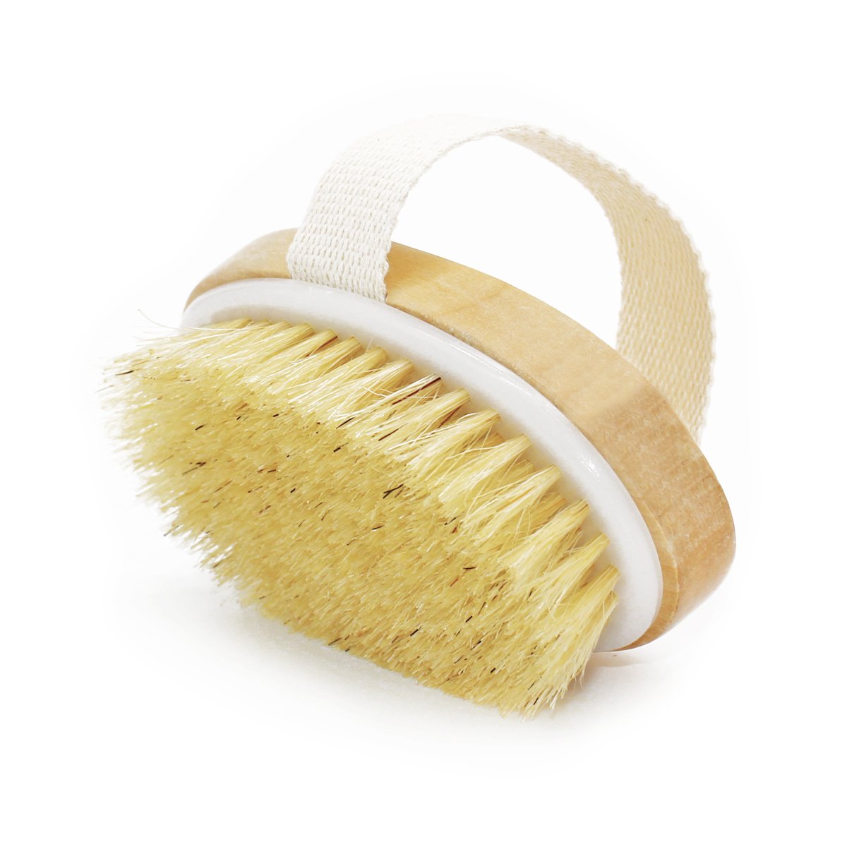 Dry Skin Body Brush - Natural Boar Bristles Improves Skin\'s Health Remove Dead Skin Toxins Cellulite Treatment Improves Lymphatic Functions Exfoliates Stimulates Blood Circulation