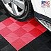 BlockTile B2US4330 Deck and Patio Flooring Interlocking Tiles Perforated Pack, Red, 30-Pack