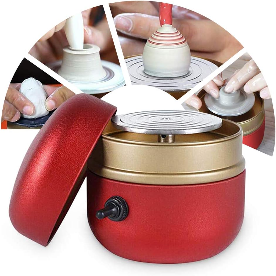 Lutingstore Mini Pottery Wheel Machine, Adjustable Speed