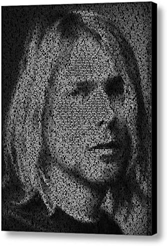 Smells Like Teen Spirit Nirvana Kurt Cobain Song Lyrics Amazing Mosaic 9x11 Inch Framed Limited Edition Art with COA
