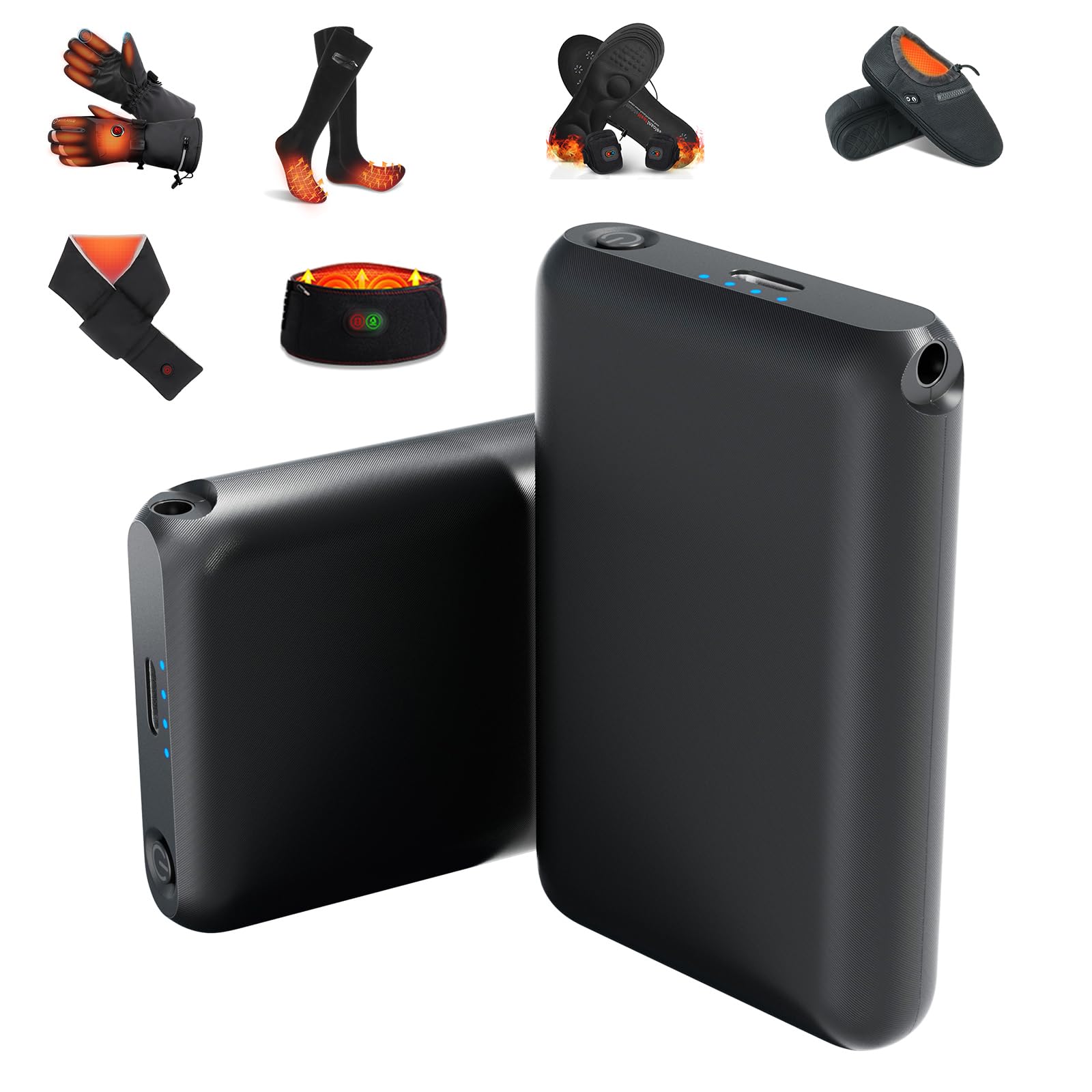 Photo 1 of 1 Pair 7.4V 2A 3000mAh Li-Polymer Rechargeable Battery Pack, Batteries for Battery Heated Glove with 3.5mm Female DC Jack for Heated Gloves, Heated Slippers, Heated Socks, Heated Scarf ?Heated Insoles