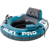 INTEX 56843EP River Run 1 Pro Inflatable Floating Lounge: GoPro/Phone Mount &ndash; Built-in Cup Holder and Storage Compartment &ndash; Durable Grab Handles &ndash; Easy-to-Use Connectors &ndash; 220lb Weight Capacity