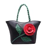Moonwind Vintage PU Leather Rose Satchel Tote Women