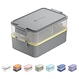 linoroso Stackable Bento Box Adult Lunch Box | Meet
