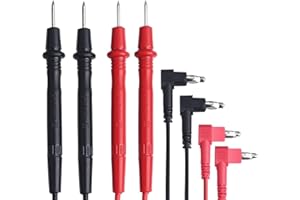 Multimeter Test Leads, Precision Sharp Probe Test Lead 1000V 10A for Multimeter Accessories, Professional Kit (2 pcs) (2 Pcs 