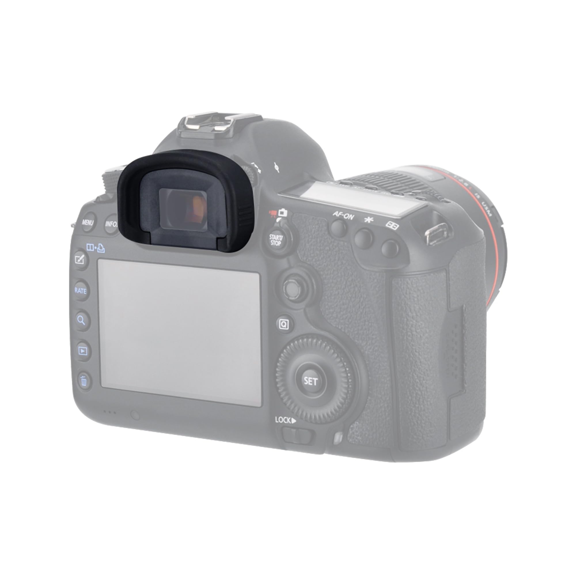 JJC Soft Silicone Eyecup Eyepiece for Canon EOS 7D, 7D Mark II, 5D Mark IV, 5D Mark III, 5DS, 5DSR, 1DX, 1DX Mark II, 1Ds Mark III Replaces Canon Eg. Eye Cup