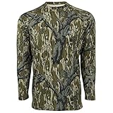 Mossy Oak Men's Camo Long Sleeve Performance Tech Tee Hunting Shirt Available In Multiple Camouflage Patterns