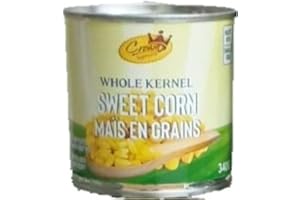 Crown Supreme Whole Kernel Sweet Corn, 340g (Pack of 1) - Naturally Sweet, No Preservatives, Kosher, Gluten-Free
