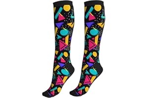 Compression Socks Knee High Circulation Support Socks For Women Men Athletic Running Work Hiking Cycling Travel