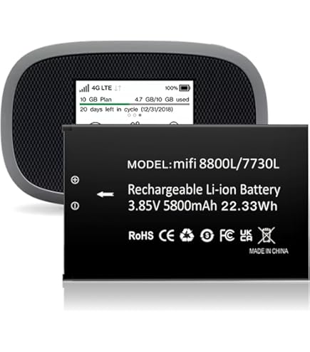 7730L Replacement Battery For Verizon Novatel MiFi 8800L / 7730L & More – 4400 MAh With Tools