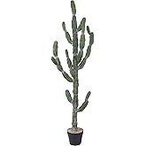 Logkity Artificial Cactus 59inch Faux Cacti Fake Saguaro Plants for Indoor Outdoor Home Office Garden Decor