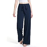 SEVEGO Women's 30/32 Wide Leg Yoga Pants Comfy Casual Pajama Bottoms Baggy Loose High Waisted Lounge Flowy Palazzo Pants