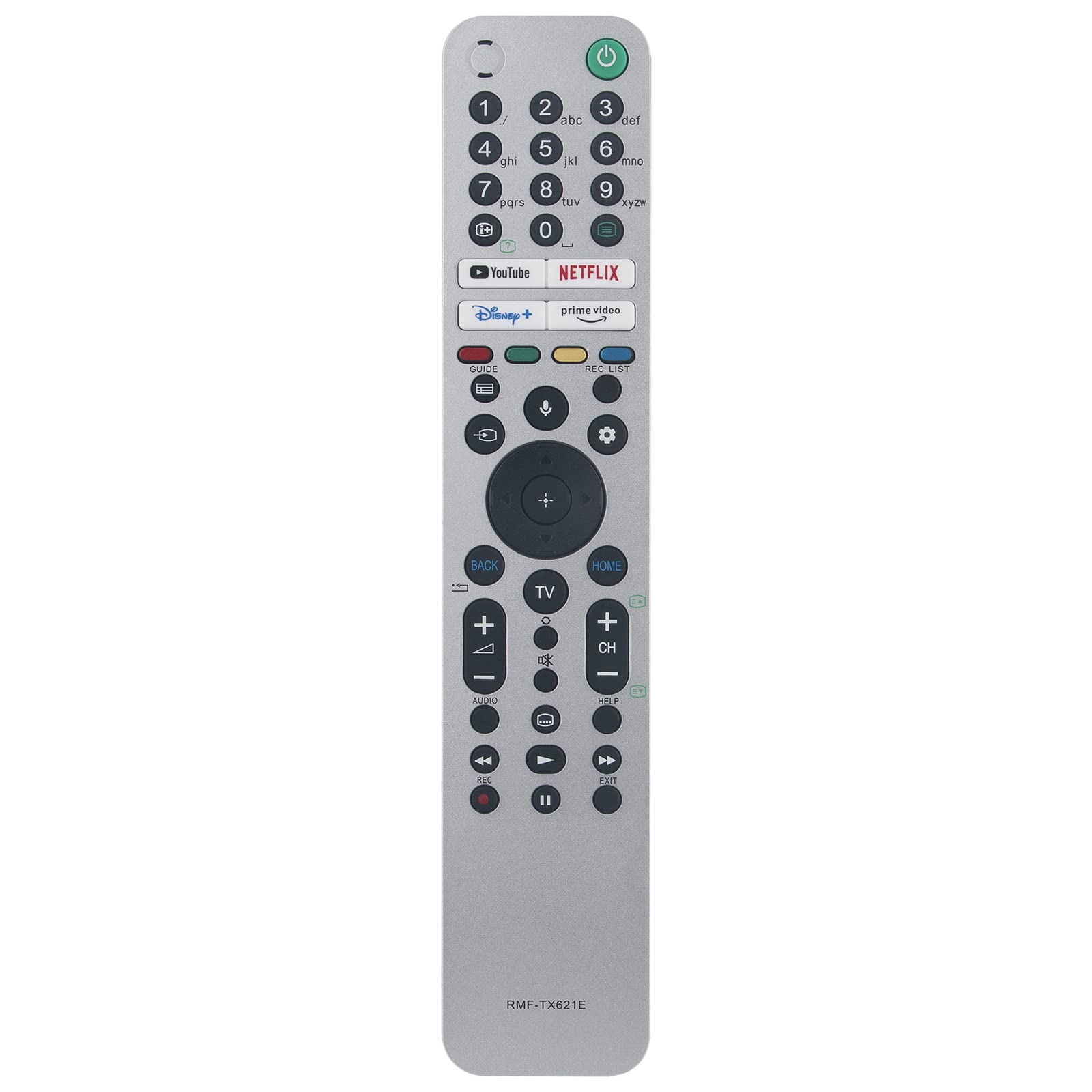 RMF-TX621E Voice Replacement Remote Control Fit for Sony 4K 8K OLED UHD Smart TV A90J Z9J X95J XR-83A90J XR-65A90J XR-55A90J XR-85Z9J XR-75Z9J XR-85X95J XR-75X95J XR-65X95J