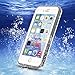 FITFORT Waterproof iPhone 7 Plus Case Clear Underwater Full Body with Built-in Screen Protector Heavy Duty Shock Snow Dirtproof Ultra Slim Waterproof Case for iPhone 7 Plus(5.5”), Grey&Crystal
