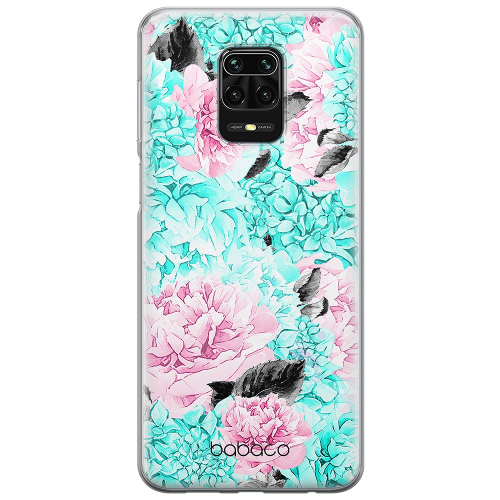 Babaco ERT GROUP mobile phone case for Xiaomi REDMI NOTE 9 PRO/ 9S original and officially Licensed pattern Flowers 003 optimally adapted to the shape of the mobile phone, case made of TPU