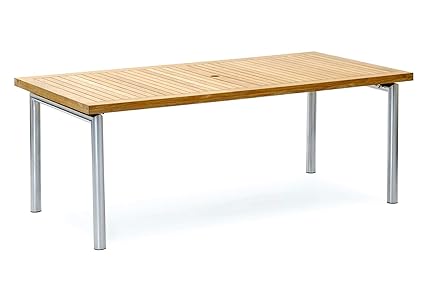 Belardo Edelstahl Teak Gartentisch Lopinga, 200 x 100 cm, FSC Zertifiziert, 253729