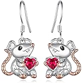 Lieditia Possum Earrings for Women 925 Sterling Silver Opossum Dangle Earrings Animal Jewelry Possum Gifts for Women