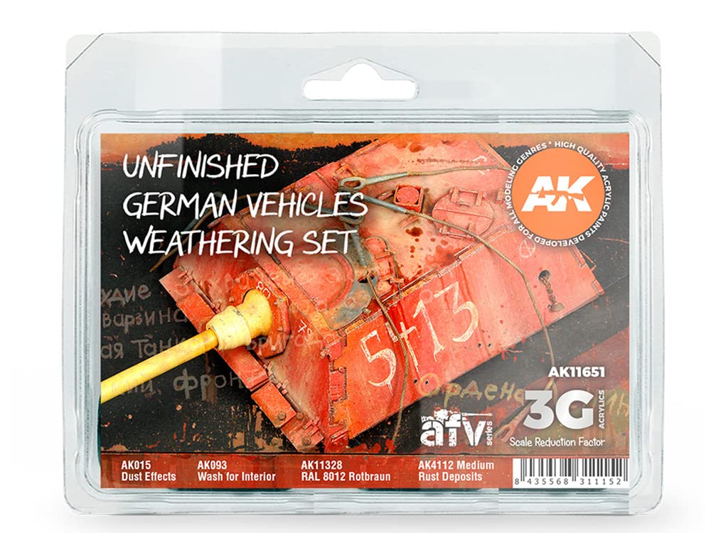 AK Interactive AFV Series - Unfinished German Vehicles Weathering Set (AK11651)