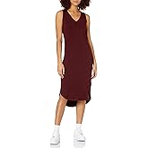 Amazon Essentials Women's Jersey Regular-Fit Sleeveless v-Neck Midi Dress (Previously Daily Ritual)