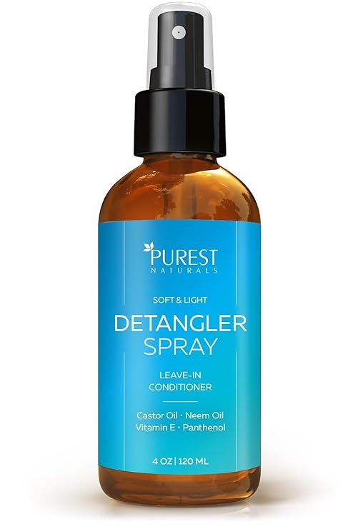 Best Hair Detangler Spray For Curly Hair Amazon.com: Purest Naturals Hair Detangler Spray - Best Nutrient Rich