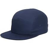 DongKing 5 Panels Baseball Cap Classic Flat Bill Hat Cotton Short Flat Brim Caps