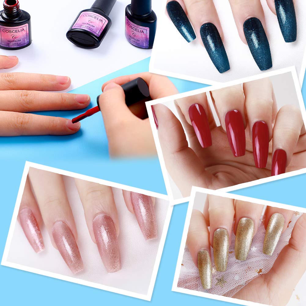 Saint-Acior Gel Nail Polish Kit with UV Light 36W LED UV Nail Dryer Curing Lamp Base Top Coat Gel Polish Tools Nail Decorations Manicure Nail Art Starter Kit : Beauty