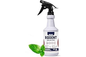 PEST EASY Peppermint Oil Spray for Rodents - Natural Mouse Repellent - Rodent Repellent Outdoor & Mice Repellent Indoor with Cedarwood - Squirrel Repellent - Plant-Based & Safe, Repelente para Ratones 16oz