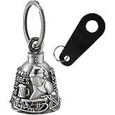 Colorful Motorcycle Bell with Hanger for Biker, Good Luck Biker Bells & Motorcycle Accessories, Key Chain for Luck