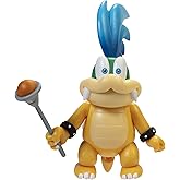 Super Mario Action Figure 4 Inch Larry Koopa Collectible Toy with Wand Accessory