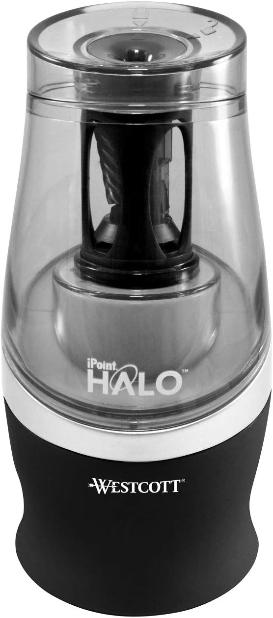 iPoint Halo Pencil Sharpener Electric Black - Westcott Black