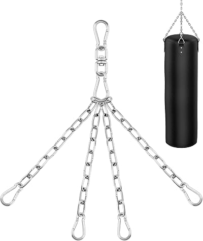 QWORK 4 Strand Punch Bag Chain Heavy Duty Stainless Steel 70kg Capacity