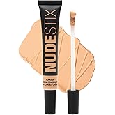 Nudestix NUDEFIX Cream Concealer – Hydrating, Buildable Liquid Concealer for Dark Circles, Redness & Blemishes | Skincare-Infused, Natural Finish | Clean, Vegan & Fragrance-Free