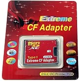 Mustpoint Single Slot Micro SD TF to CF Adapter UDMA Compact Card Holder Type I Card Converter Black