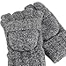 Bodvera Thermal Insulation Fingerless Texting Gloves Unisex Winter Warm Knitted Convertible Mittens with Flap Cover LG