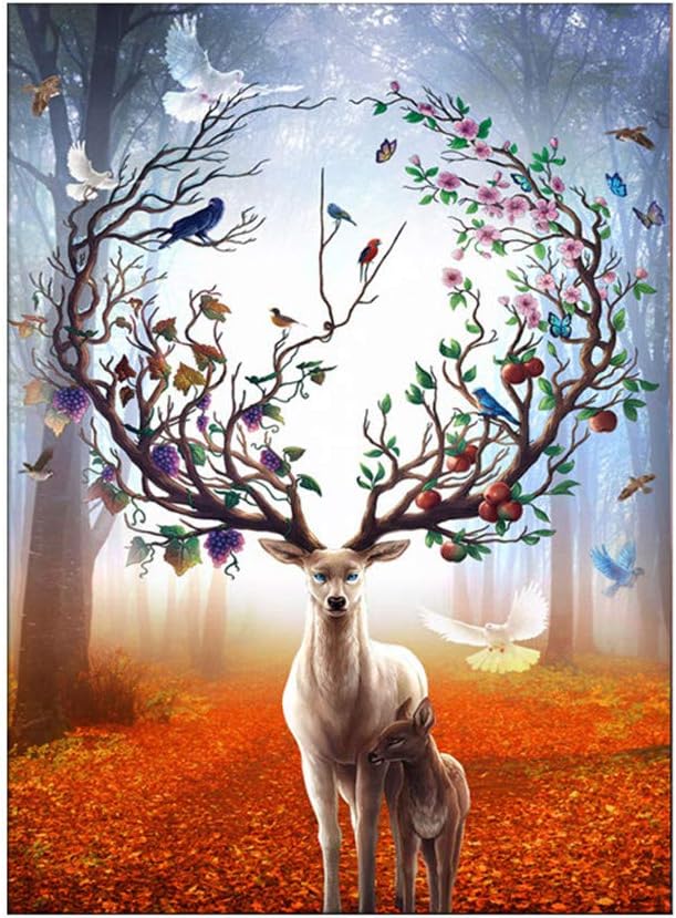 PROW® Wooden Puzzle Jigsaw 1000 Piece Deer of The Forest Puzzles Educational Toys for Adult 30*20 Inch with Vibrant Colors Birthday Gift Home Decoration