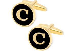 GWD Cufflinks for Men Personalized Letter CuffLink Shirt Cuff links