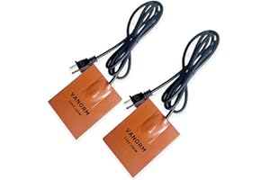 VANORM Silicone Heater Pad Car Battery Silicone Heating Pad Engine Block Heater Pad Oil Pan Heater Pad - Self-Adhesive (Power x Quantity, 150W x 2pcs)