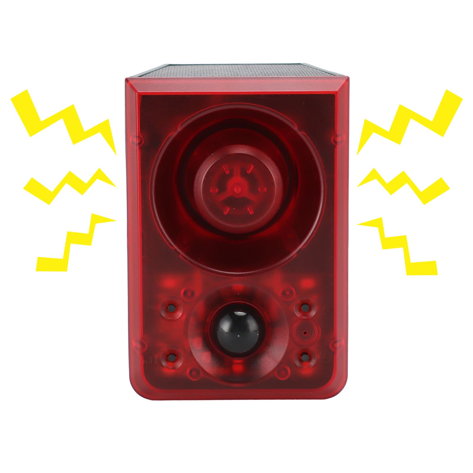 Solar Motion Sensor Alarm, Waterproof Security Strobe Light Alarm with 120° Motion Sensor Remote Controller, 3 Modes 3 Volumes Level, for Home Villa Farm Barn