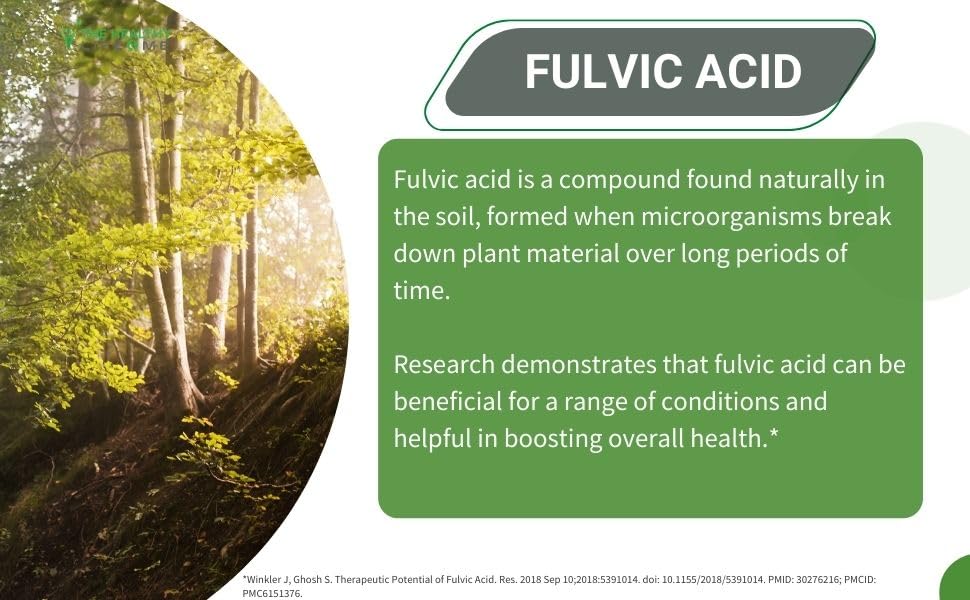 Organic Fulvic Acid + 72 Trace Minerals Digestion Hydration Keto, Dietary Supplement