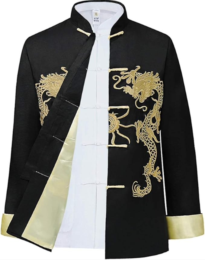 Goodorient men's chinese double dragon embroidered jacket oriental tai GoodOrient Men's Chinese Double Dragon Embroidered Jacket Oriental Tai