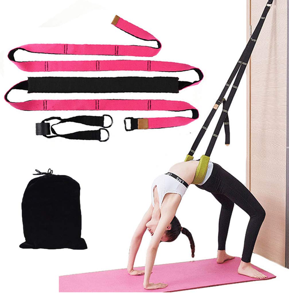 Dance Lower Waist Training, Back Bend Assist Trainer-to Improve Back and Waist Flexibility, Flexibility Stretching Leg Stretcher Strap for Yoga, Ballet, Dancing, Gymnastics Cheerleading (rose)