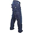 Newfacelook Denim Motorcycle Motorbike Armour Cargo Jeans Trousers with Aramid Protection Lining