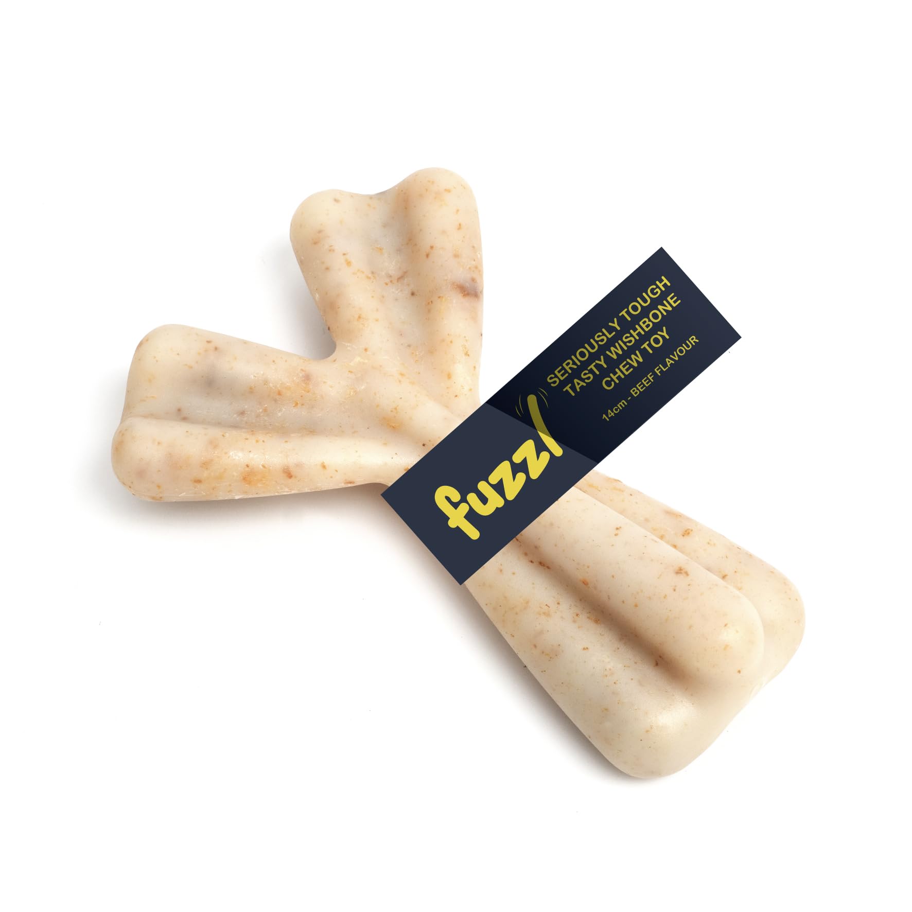 Fuzzl Seriously Tough Tasty 14cm Nylon Dog Chew Toy - Infused Beef Bone for Extreme Chewers