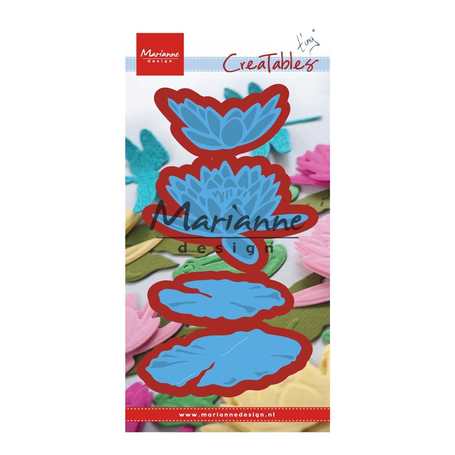 Marianne Design Creatables Tiny's Waterlily L, Metal, Blue, 20 x 9 x 0.5 cm