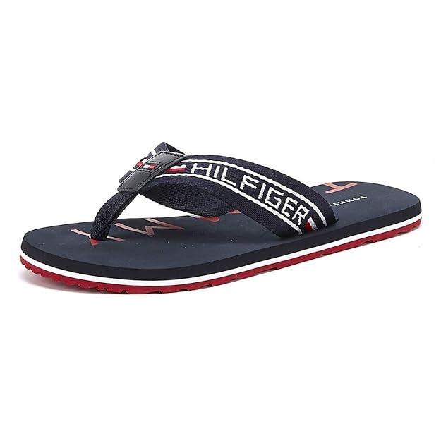 Tommy Hilfiger Stripe Beach Sandal Herren Sandalen Navy