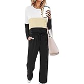 Magritta Lounge Sets for Womens 2 Piece Outfits Crewneck Long Sleeve Tops Wide Leg Pants Casual Travel Sweatsuit