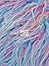 FAUX FAKE FUR ANIMAL LONG PILE ALASKA RAINBOW FABRIC - Pink/White/Blue - SOLD BY THE YARD RARE!!!! SPECIAL PRICE
