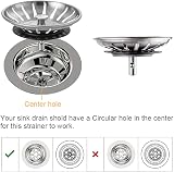 Ibergrif 2 Pack Stainless Steel Kitchen Sink Plug Strainer 78mm M34351-2 view 7