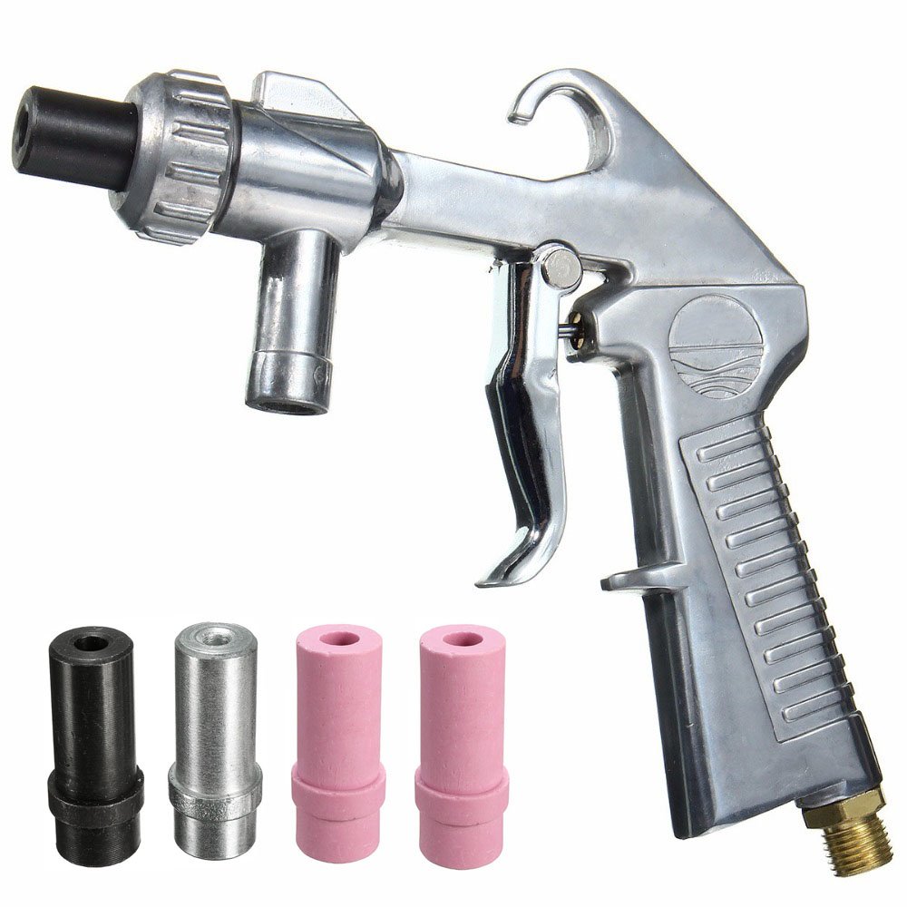 Jewboer Sandblaster Air Siphon Feed Blast Gun Nozzle Ceramic Tips