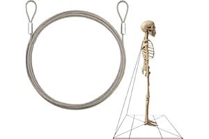 YuxLnJxem 12 ft Skeleton Replacement Accessories – Heavy Duty Coated Stainless Steel Guy Wire Cable, Durable Repair Parts for 12 Foot Giant Skeleton Outdoor Display